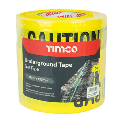 Timco - Underground Tape - Gas Pipe (Size 365m x 150mm - 1 Each)