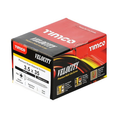 TIMCO Velocity Premium Multi-Use Countersunk Gold Woodscrews - 3.5 x 35