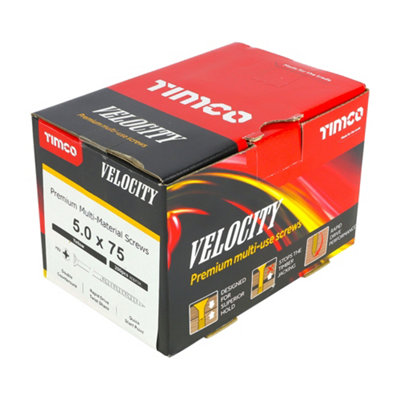TIMCO Velocity Premium Multi-Use Countersunk Gold Woodscrews - 5.0 x 75