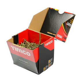 Timco - Velocity Premium Multi-Use Screws - PZ - Double Countersunk - Yellow (Size 4.0 x 30 - 1000 Pieces)