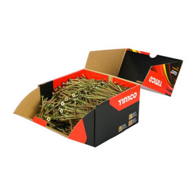 Timco - Velocity Premium Multi-Use Screws - PZ - Double Countersunk - Yellow (Size 5.0 x 90 - 1000 Pieces)