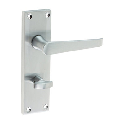 Timco Victorian Straight WC Handle, Satin Chrome, 152 x 43mm