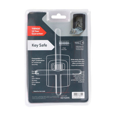 TIMCO Water Resistant Combination Key Safe - 120 x 85 x 40 - 5