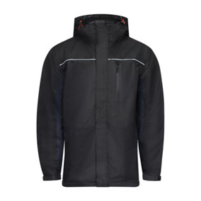 Timco - Waterproof Lined Rain Jacket - Black (Size Large - 1 Each)