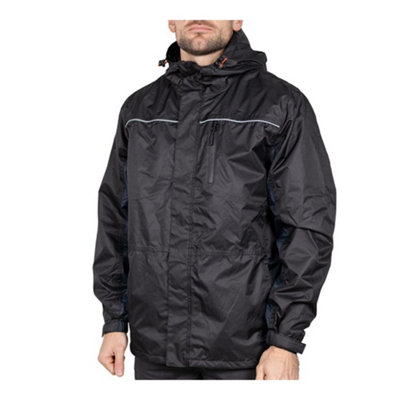 Timco - Waterproof Lined Rain Jacket - Black (Size X Large - 1 Each)