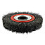 TIMCO Wheel Brush with Plastic Reducer Set Crimped Steel Wire - 200mm