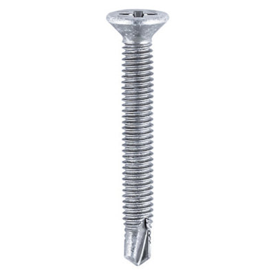 TIMCO Window Fabrication Screws Countersunk PH Metric Thread Self-Drilling Point Zinc - M4 x 16