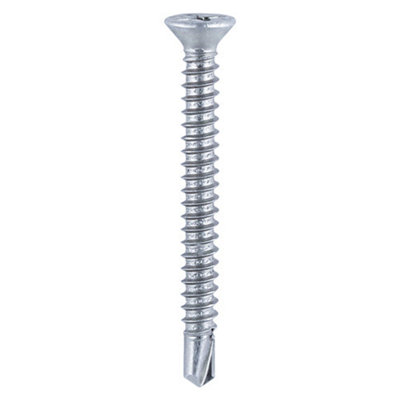 TIMCO Window Fabrication Screws Countersunk PH Self-Tapping Self-Drilling Point Zinc - 3.9 x 25