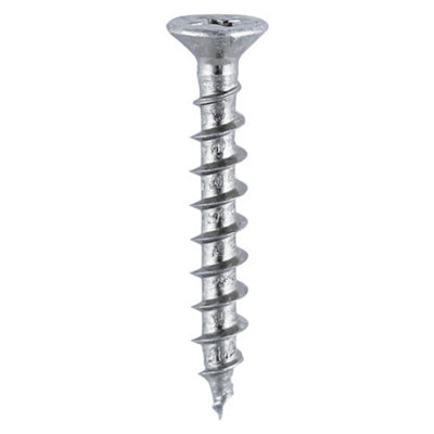 TIMCO Window Fabrication Screws Countersunk with Ribs PH Single Thread Gimlet Point Zinc - 4.3 x 16