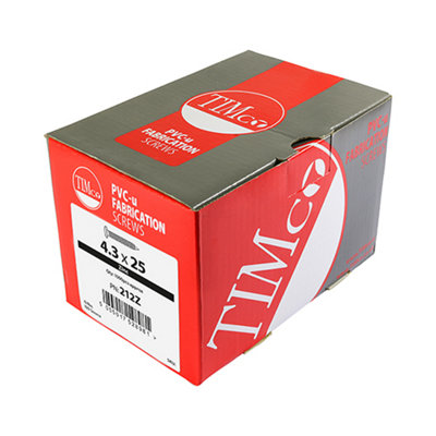 TIMCO Window Fabrication Screws Friction Stay Shallow Pan Countersunk PH Single Thread Gimlet Point Zinc - 4.3 x 16 (1000pcs)