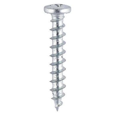 TIMCO Window Fabrication Screws Friction Stay Shallow Pan with Serrations PH Single Thread Gimlet Point Zinc - 4.8 x 16