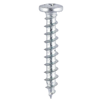 TIMCO Window Fabrication Screws Friction Stay Shallow Pan with Serrations PH Single Thread Gimlet Point Zinc - 4.8 x 30