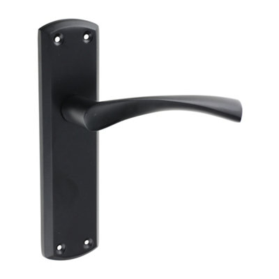 Timco - Zeta Latch Handles  - Matt Black (Size 175 x 45 - 2 Pieces)