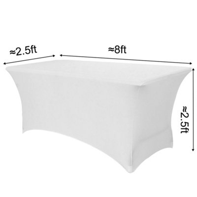 Time to Sparkle 2PCS 8FT Elastic Spandex Table Cover Tablecloth ...