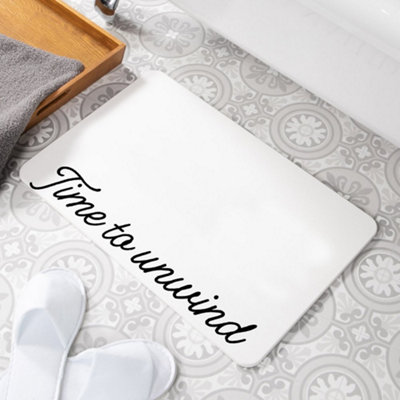 Time To Unwind Stone Non Slip Bath Mat