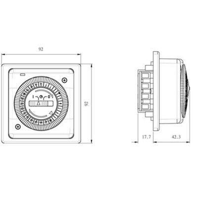 Timeguard 24 Hour Compact General Purpose Timeswitch Timer with Voltage Free Contacts - 3