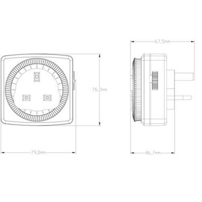 Timeguard 24 Hour Compact Plug-In Segment Time Controller / Timer