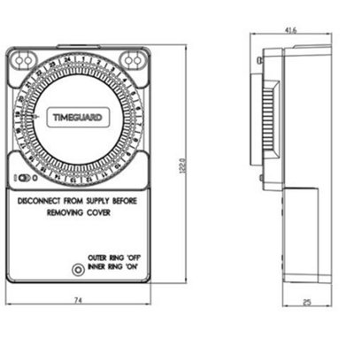 Timeguard 24 Hour Immersion Heater Time Controller / Timer