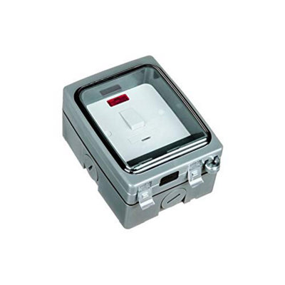 TimeGuard Fused Spur TGV103N with Weatherproof Clear Cover