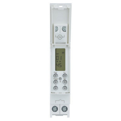 Timeguard NTDR1C16 Single Channel DIN Rail Mounted Digital Timer Switch 16(2)A