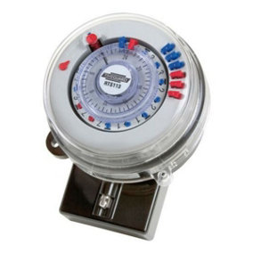 Timeguard RTS113 24 Hour/Half Day & Day Omit 3 Pin 20A Round Pattern Time Switch Controller