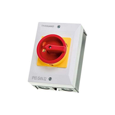 TimeGuard Weathersafe 4 Pole 32A Rotary Isolator Switch for Reliable Power Control