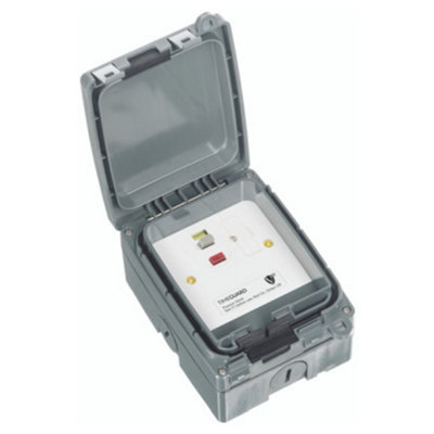 Timeguard WXT104NP Outdoor RCD Fused Spur 30mA - Passive (Grey)