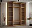 Timeless  Sapporo Sliding Door Wardrobe in Oak Artisan - Bedroom Storage Furniture (H)2050mm (W)2000mm (D)600mm