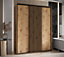 Timeless  Sapporo Sliding Door Wardrobe in Oak Artisan - (H)2050mm (W)1900mm (D)600mm