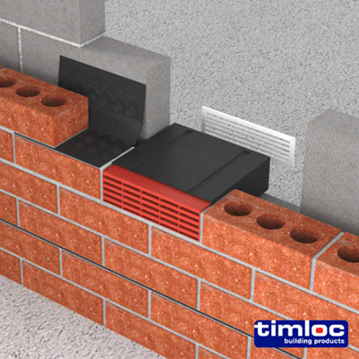 Timloc Airbrick Plastic Black - 215 x 69 x 60mm