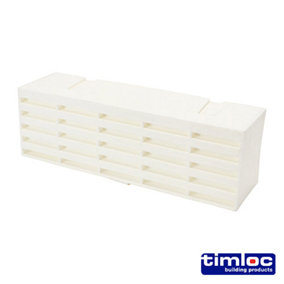 Timloc Airbrick Plastic White - 215 x 69 x 60mm (20pcs)