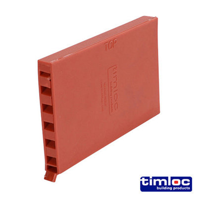 Timloc Cavity Wall Weep Vent Terracotta - 65 x 10 x 100mm