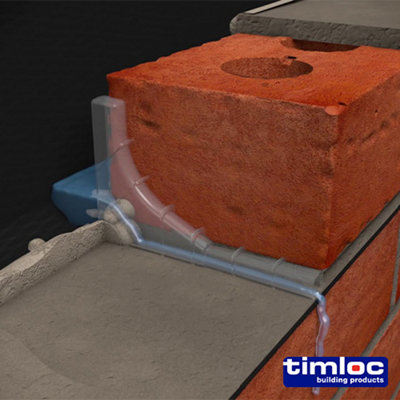 Timloc Invisiweep Wall Weep Clear - 65 x 10 x 102mm