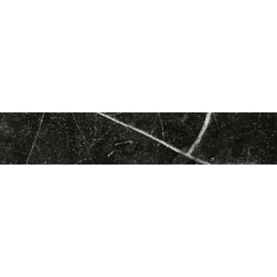 Tinos Black Marquina Marble Effect Matt 80mm x 442mm Porcelain Wall & Floor Tiles (Pack of 30 w/ Coverage of 1.06m2) - 3