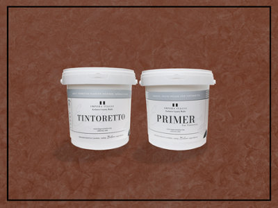 Tintoretto - Matt, Venetian Plaster Effect, Wall Paint Bundle. Includes Paint and Primer - Covers 5SQM - In Colour BASENTO.