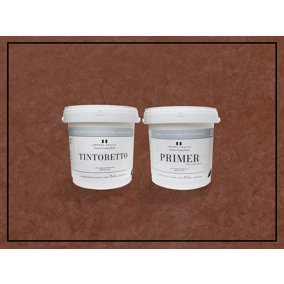 Tintoretto - Matt, Venetian Plaster Effect, Wall Paint Bundle. Includes Paint and Primer - Covers 5SQM - In Colour BASENTO.
