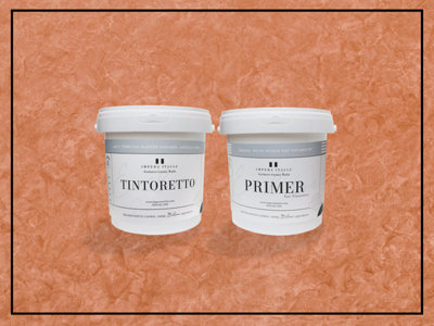 Tintoretto - Matt, Venetian Plaster Effect, Wall Paint Bundle. Includes Paint and Primer - Covers 5SQM - In Colour ISONZO.