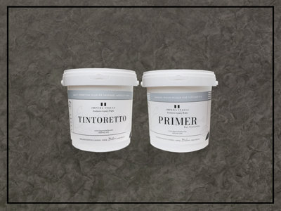 Tintoretto - Matt, Venetian Plaster Effect, Wall Paint Bundle. Includes Paint and Primer - Covers 5SQM - In Colour PIAVE.