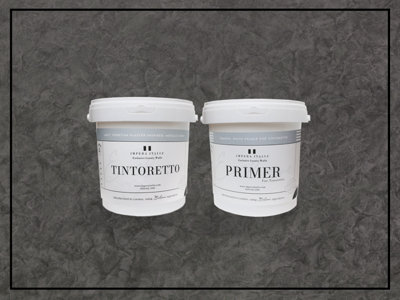 Tintoretto - Matt, Venetian Plaster Effect, Wall Paint Bundle. Includes Paint and Primer - Covers 5SQM - In Colour RENO.