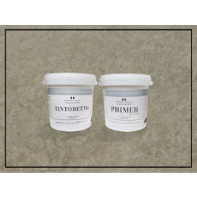 Tintoretto - Matt, Venetian Plaster Effect, Wall Paint Bundle. Includes Paint and Primer - Covers 5SQM - In Colour TANARO.