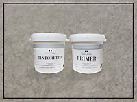 Tintoretto - Matt, Venetian Plaster Effect, Wall Paint Bundle. Includes Paint and Primer - Covers 5SQM - In Colour TIBER.