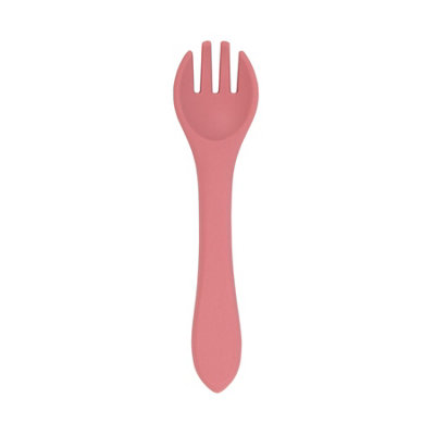 SILICONE BABY SPOON Feeding utensil for children - 1x PINK