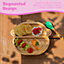 Tiny Dining 3pc Monkey Bamboo Suction Dinner Set - Pastel Pink
