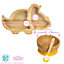 Tiny Dining 4pc Dinosaur Bamboo Suction Baby Feeding Set - Beige