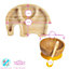 Tiny Dining 4pc Elephant Bamboo Suction Baby Feeding Set - Beige