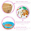 Tiny Dining 4pc Unicorn Bamboo Suction Baby Feeding Set - Beige