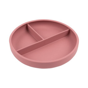 Tiny Dining - Baby Divided Silicone Suction Plate - Dusty Rose