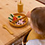 Tiny Dining - Baby Divided Silicone Suction Plate - Ochre