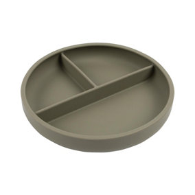 Tiny Dining - Baby Divided Silicone Suction Plate - Silver Sage