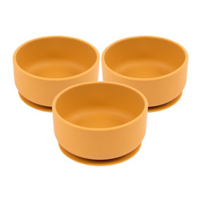 Tiny Dining - Baby Silicone Suction Bowls - Ochre - Pack of 3